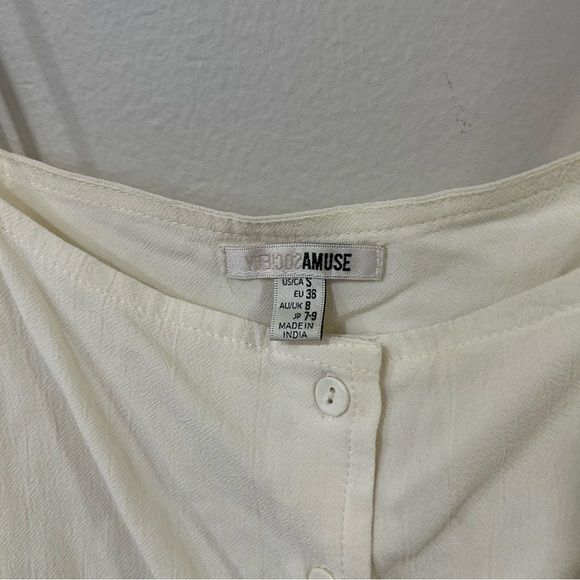Amuse Society Cream Sleeveless Tank Top Button Down Camisole Women’s Size Small - Picture 2 of 5
